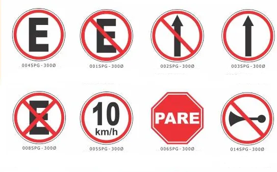 Página de produto: Fábrica de placas de sinalização de trânsito