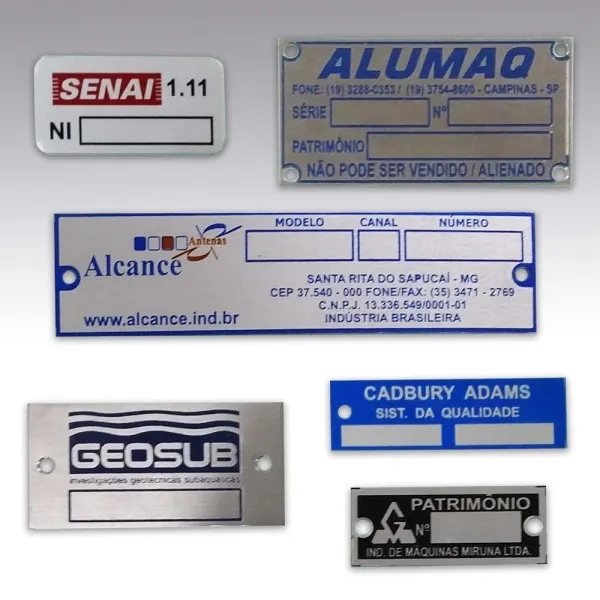 Página de produto: Placas para identificação de setores